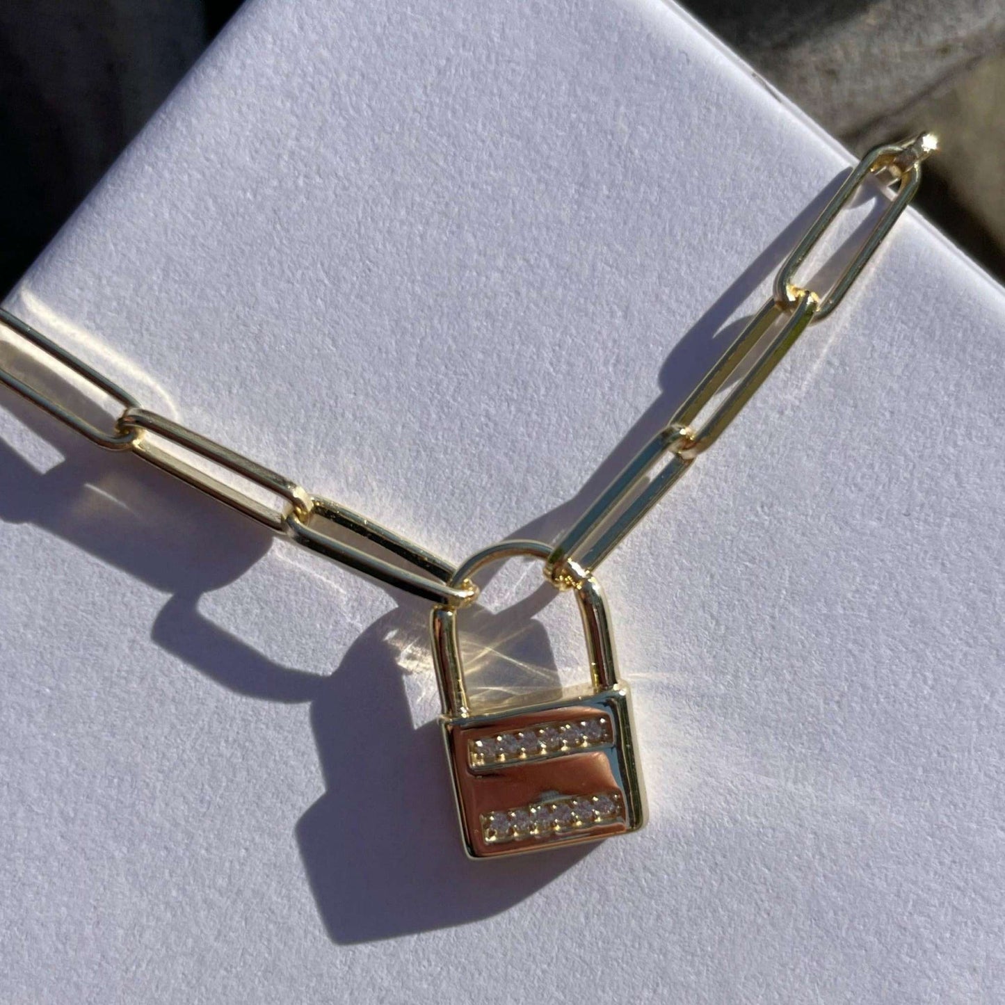 Gold Lock Toggle Bracelet