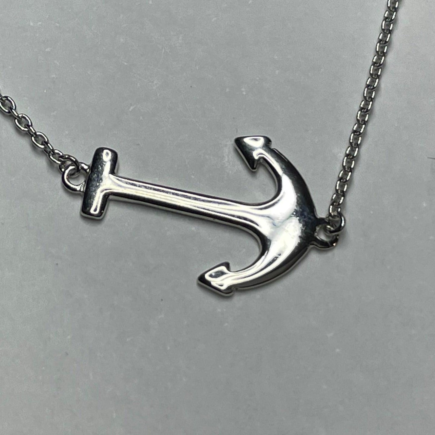 Sideways Anchor Necklace