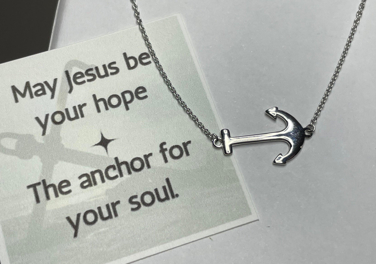 Sideways Anchor Necklace