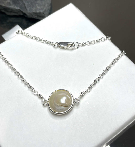 Freshwater Pearl Coin Necklace - Gravie's