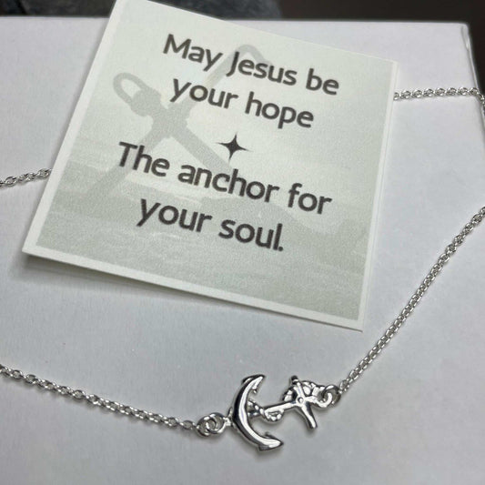 Anchor Anklet- .925 Sterling Anchor of Hope