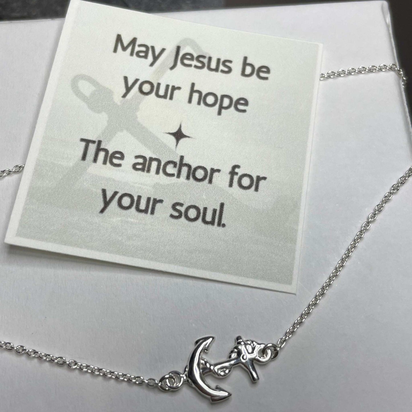 Silver Anchor Anklet