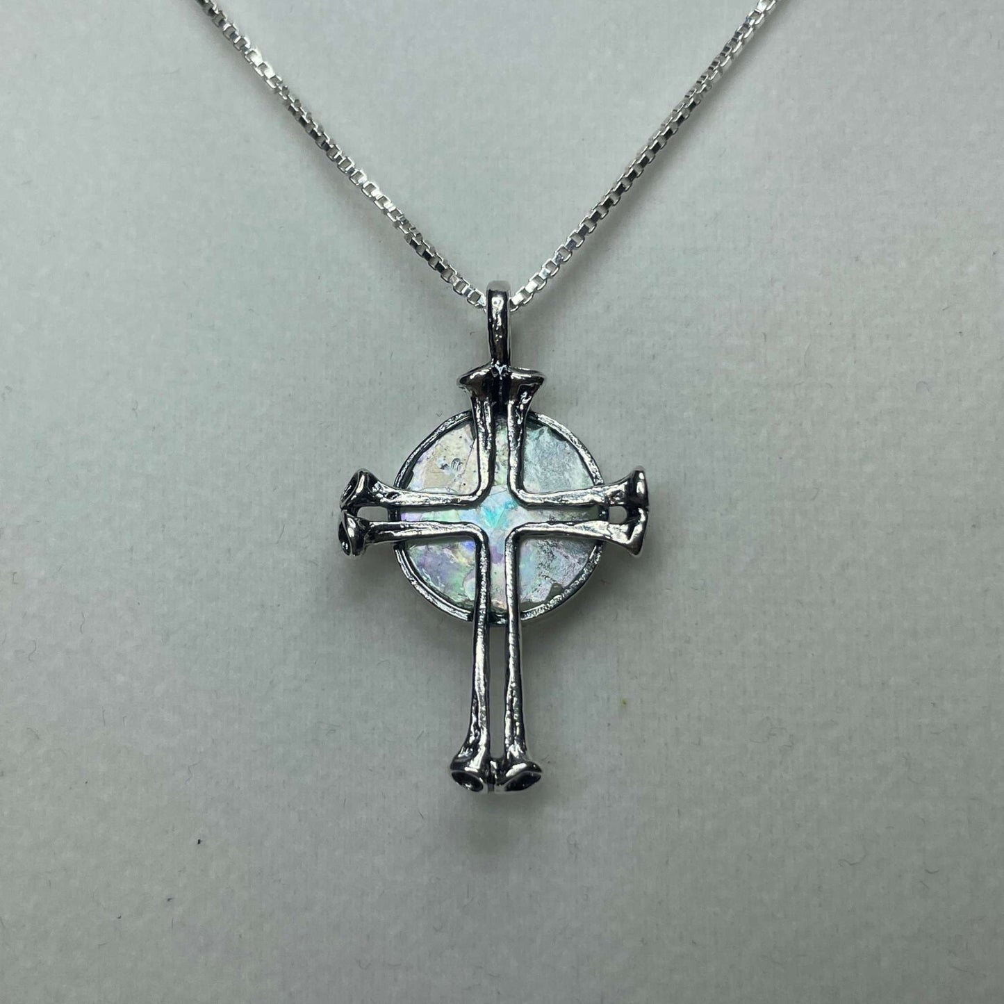 Roman Glass Cross Necklace