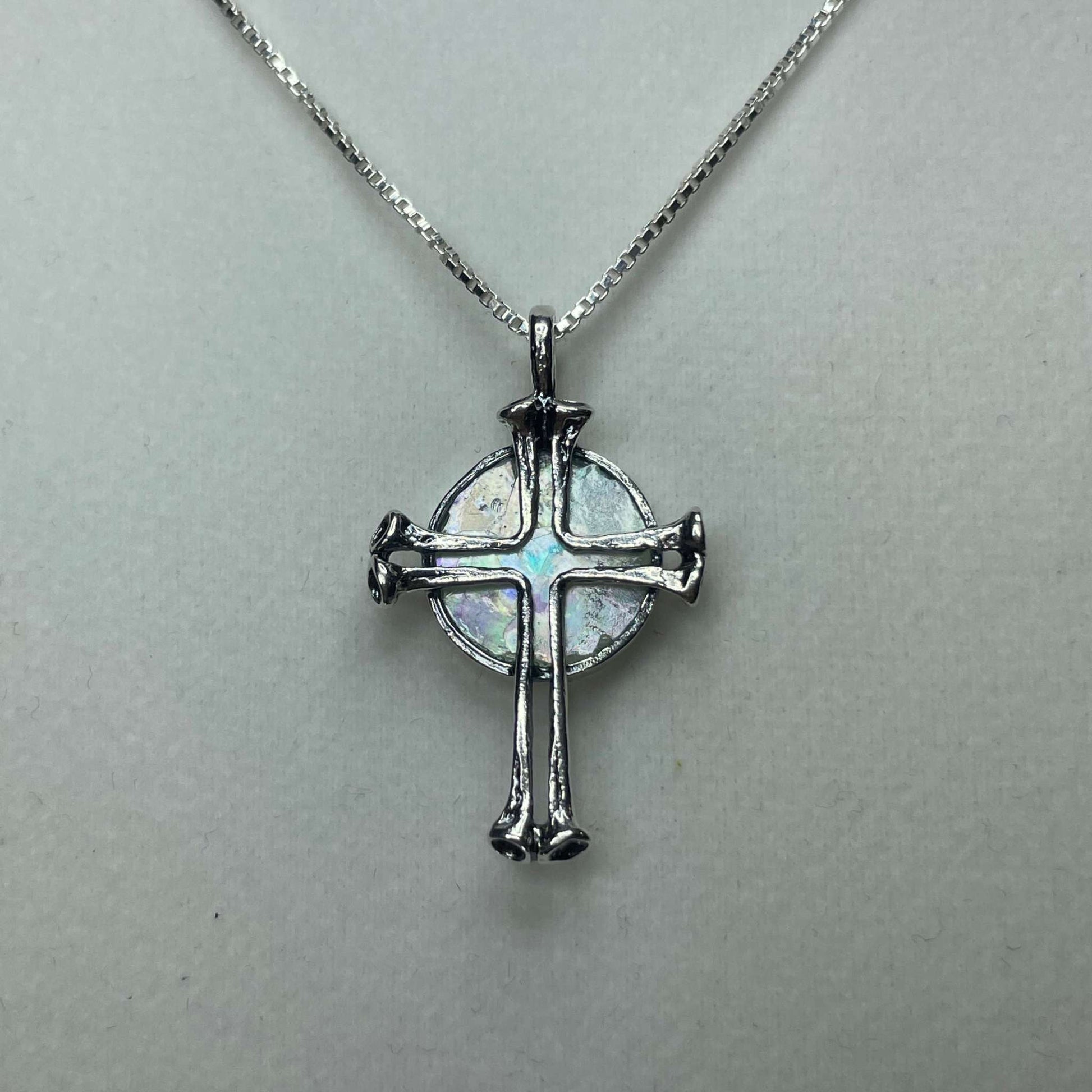 Roman Glass Cross Necklace