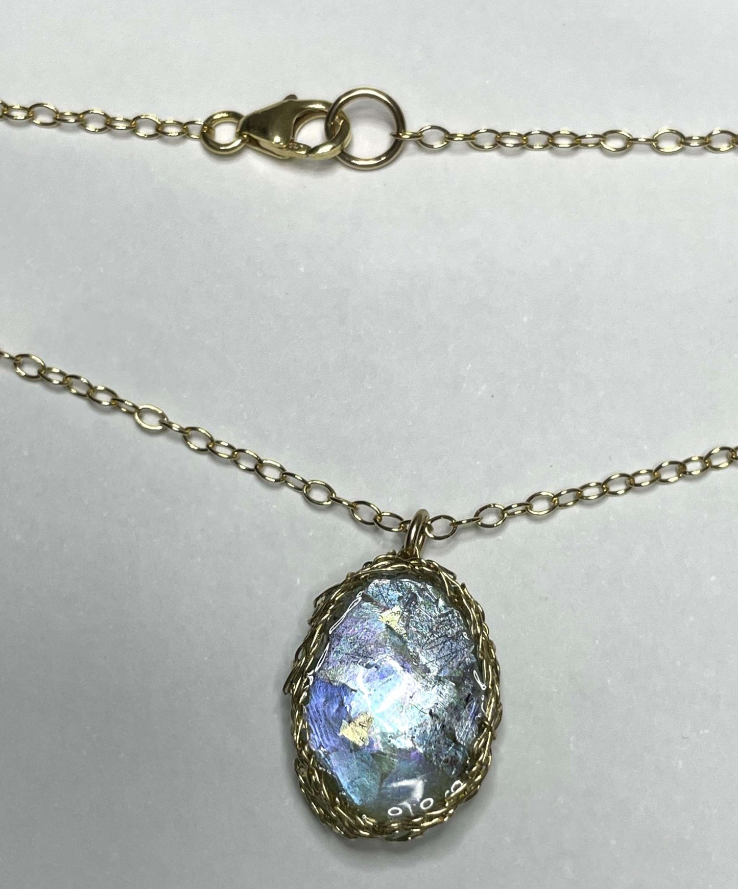 Gold Mesh Roman Glass Necklace - Gravie's