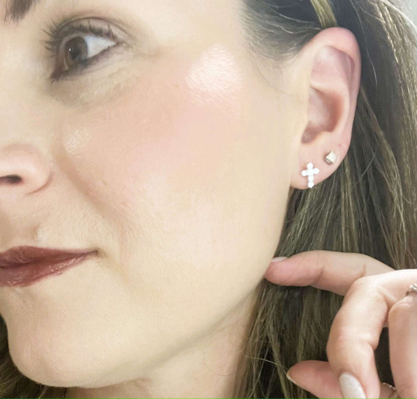 Cross Stud Earrings