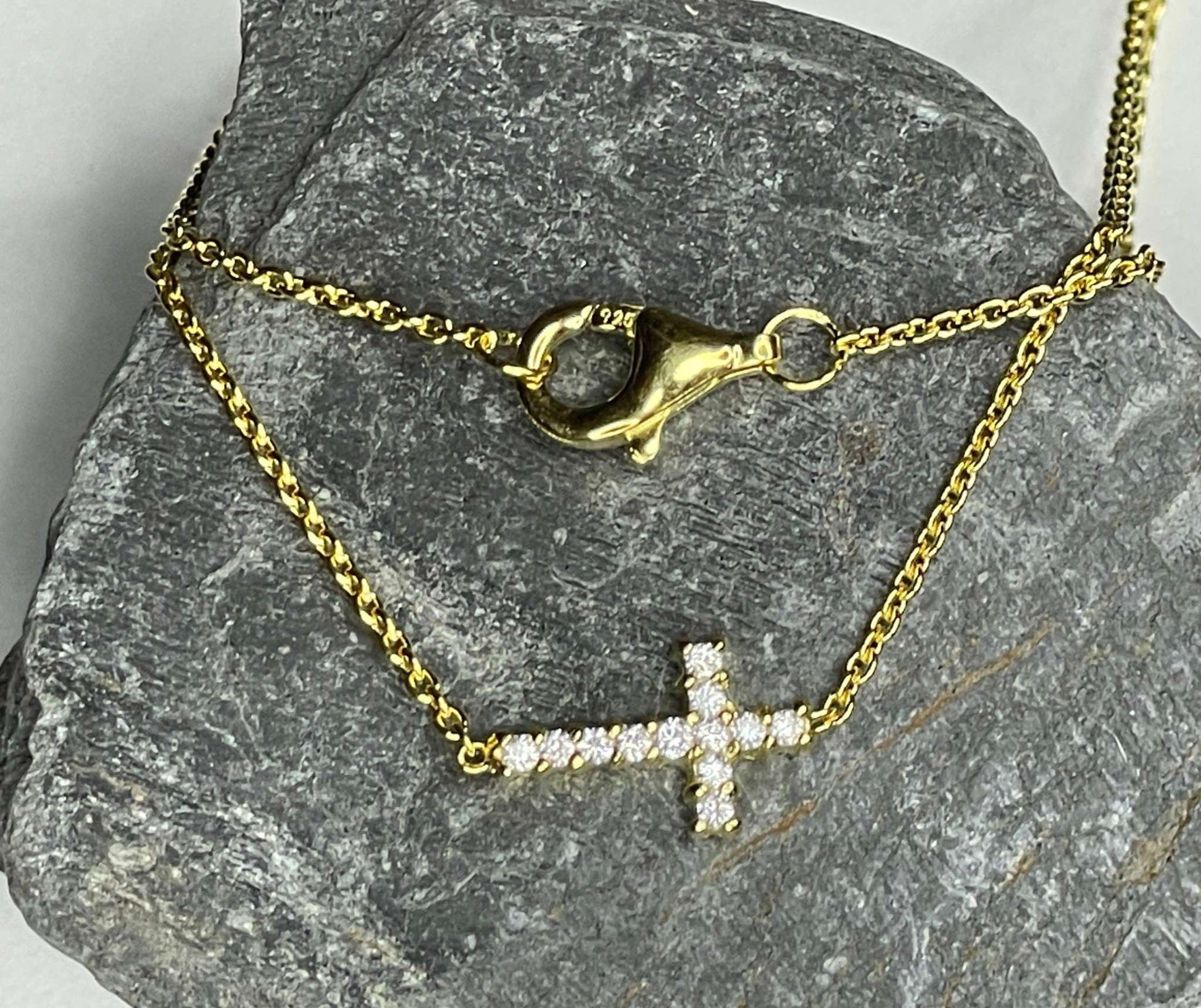 Sideways Cross Necklace