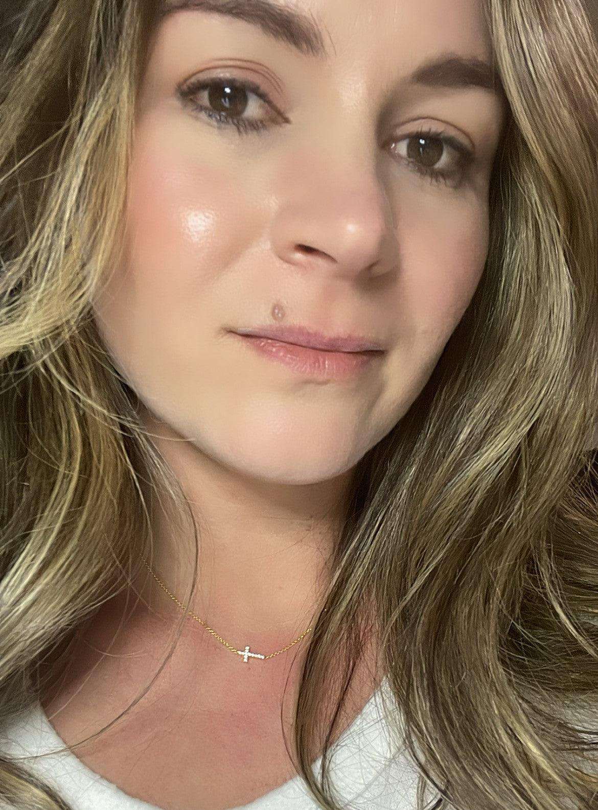 Sideways Cross Necklace