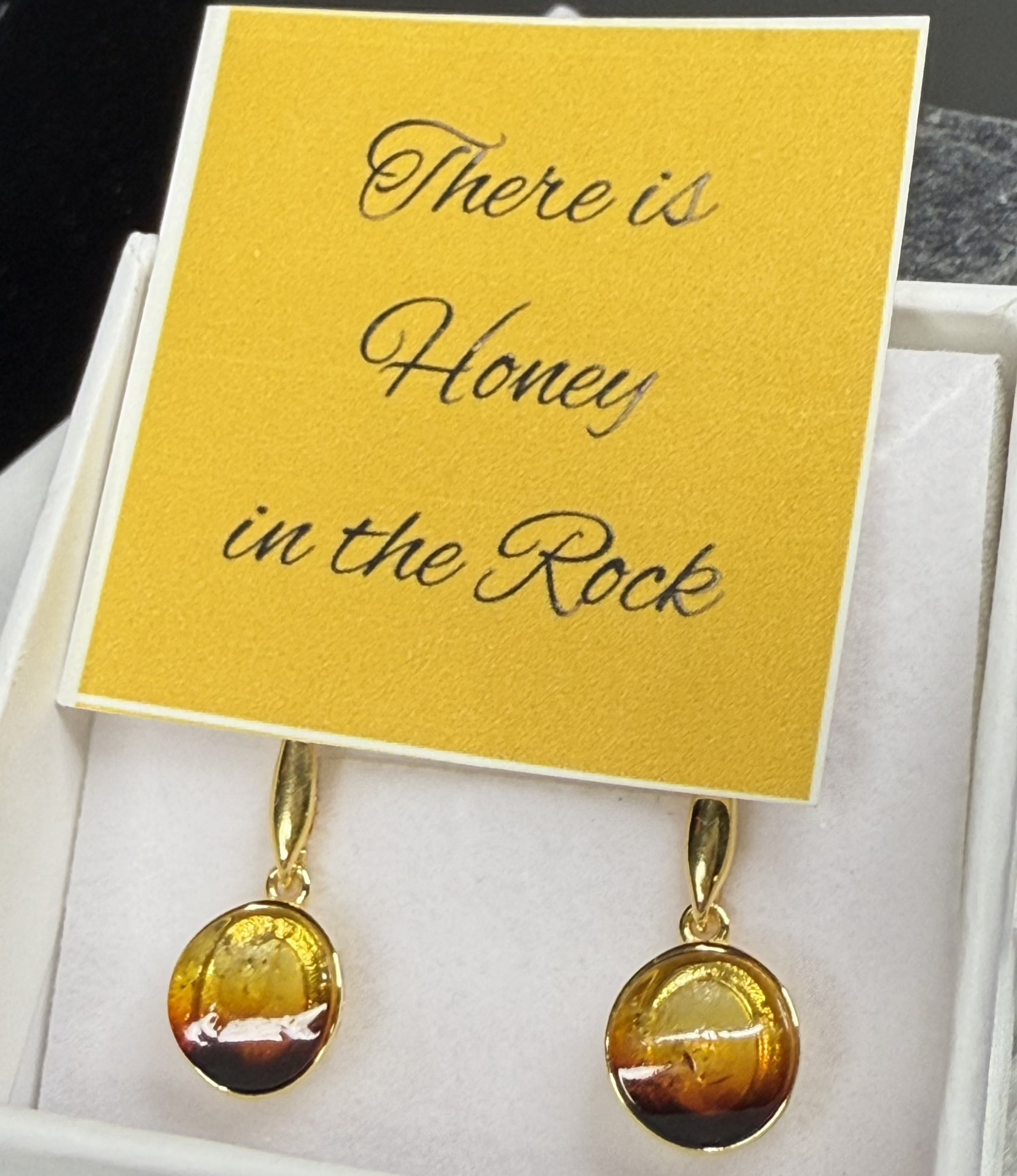 Amber Honey from the Rock Earrings