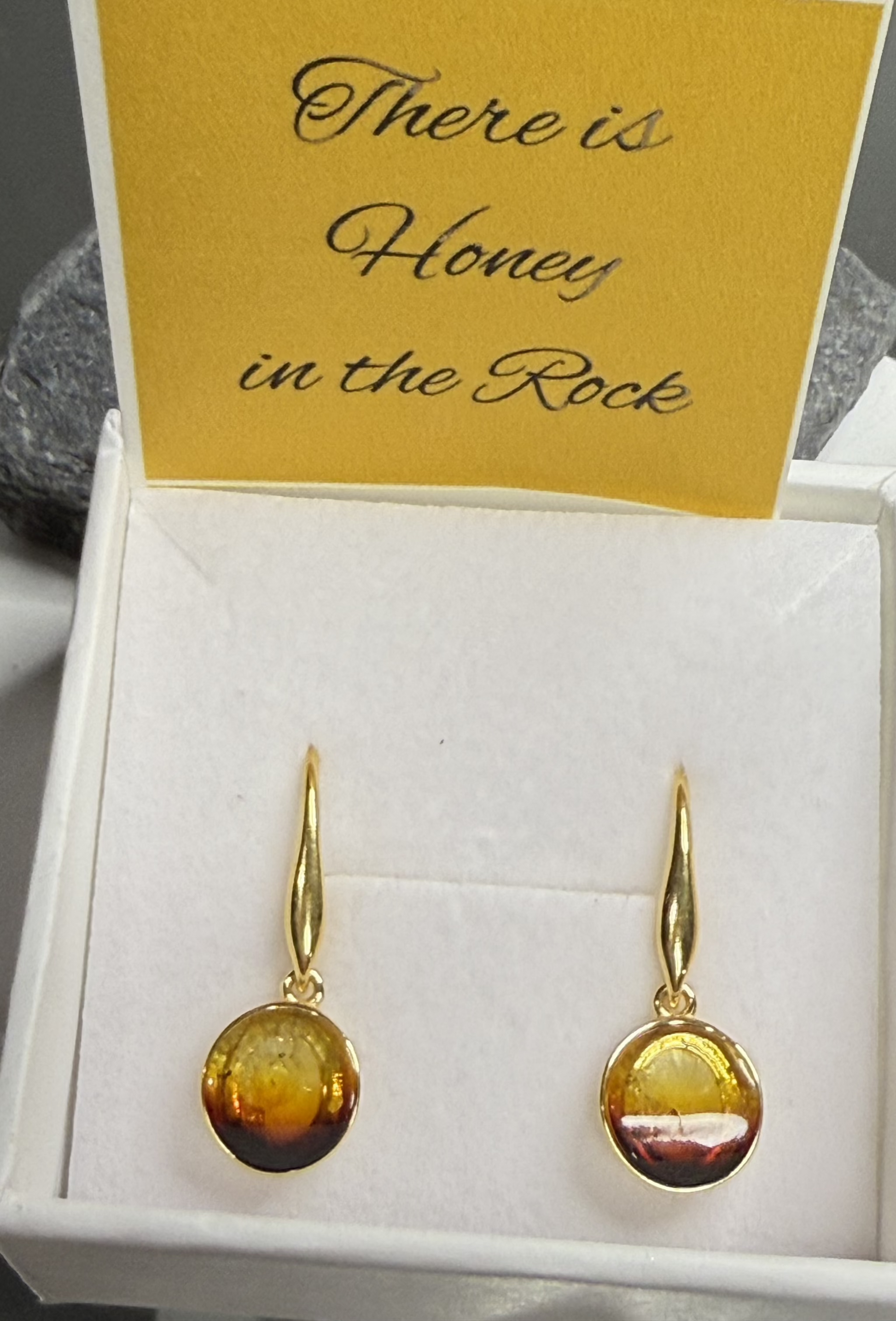 Amber Honey from the Rock Earrings