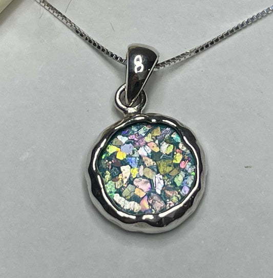Hammered Edge Roman Glass Necklace - Gravie's