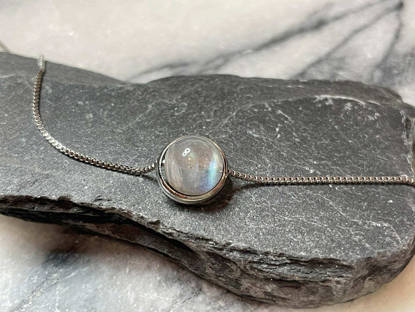 He Holds the Galaxy Necklace, Moonrock, Christian Jewelry, Meaningful, Silver, Box Chain, Galaxy Necklace