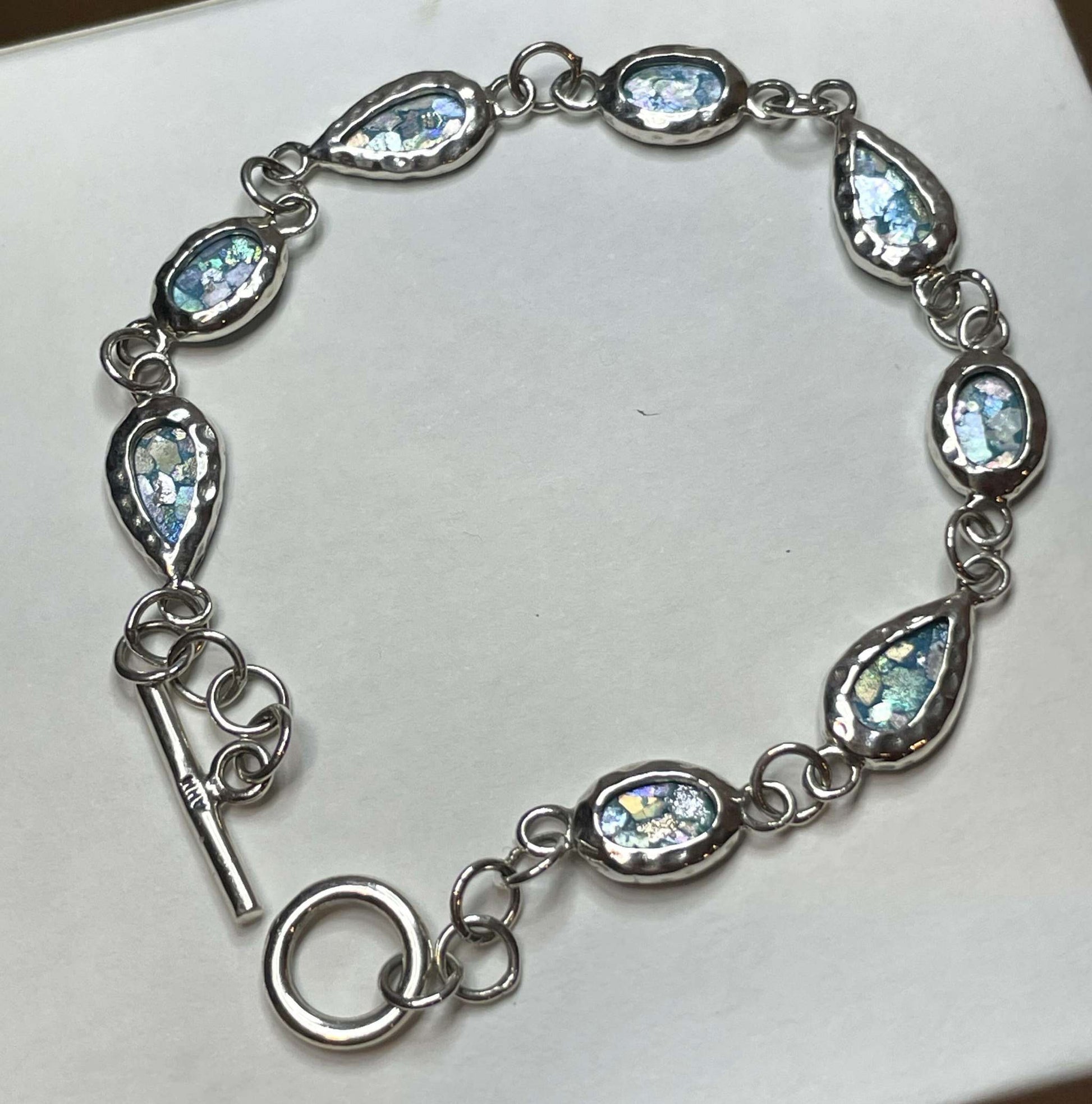 Hammered Edge Toggle Bracelet