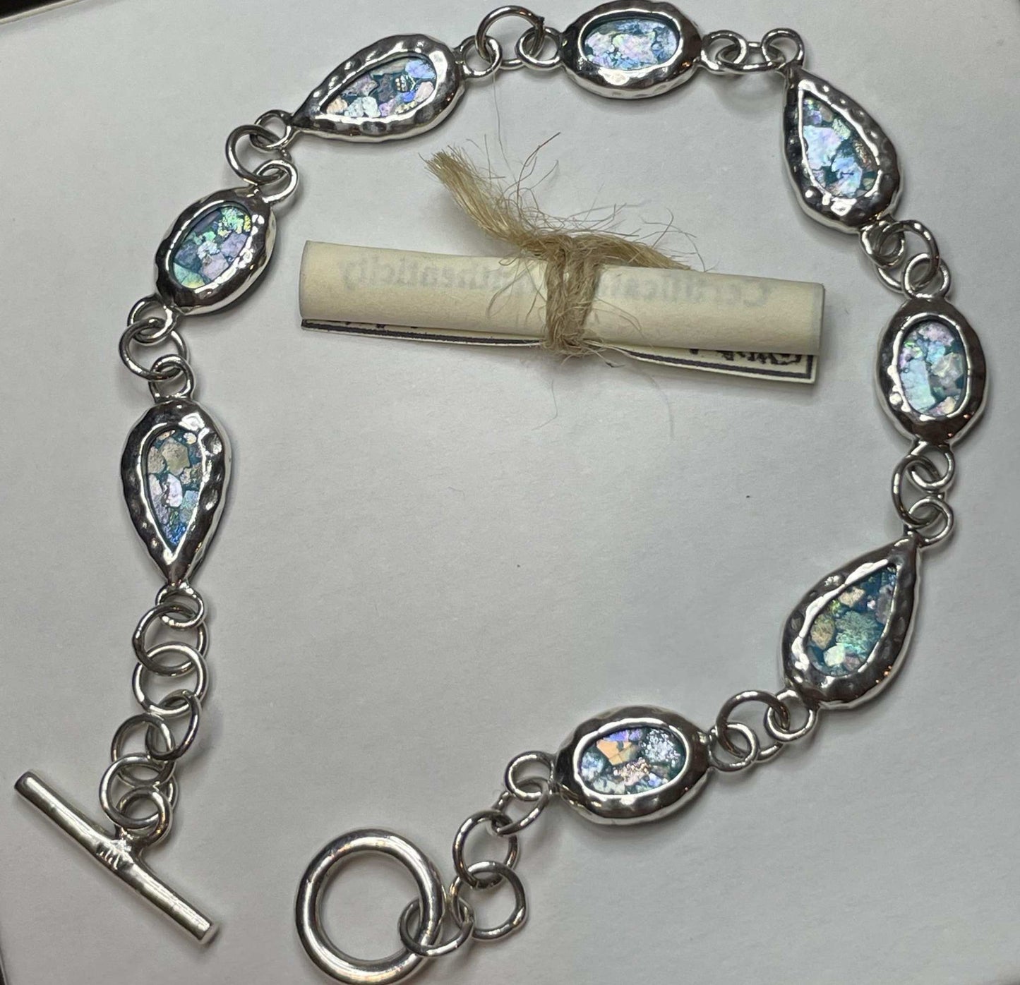 Hammered Edge Toggle Bracelet
