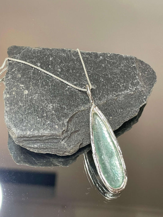 rain drop roman glass necklace