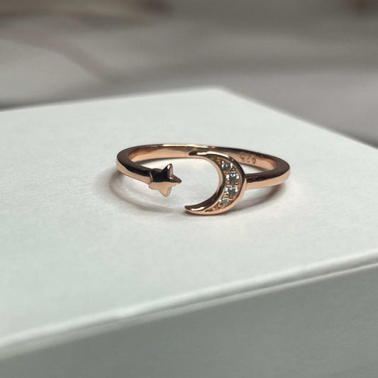 Moon & Stars Ring- Adjustable