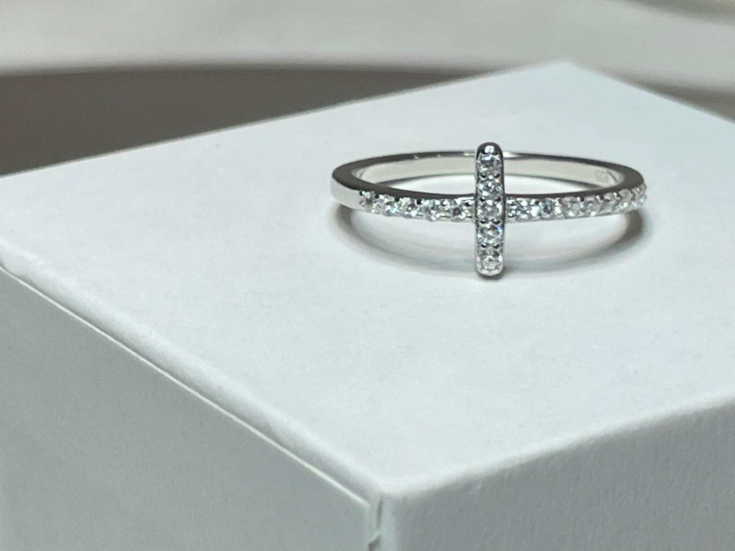 SideWays Cross Ring- Sterling Silver