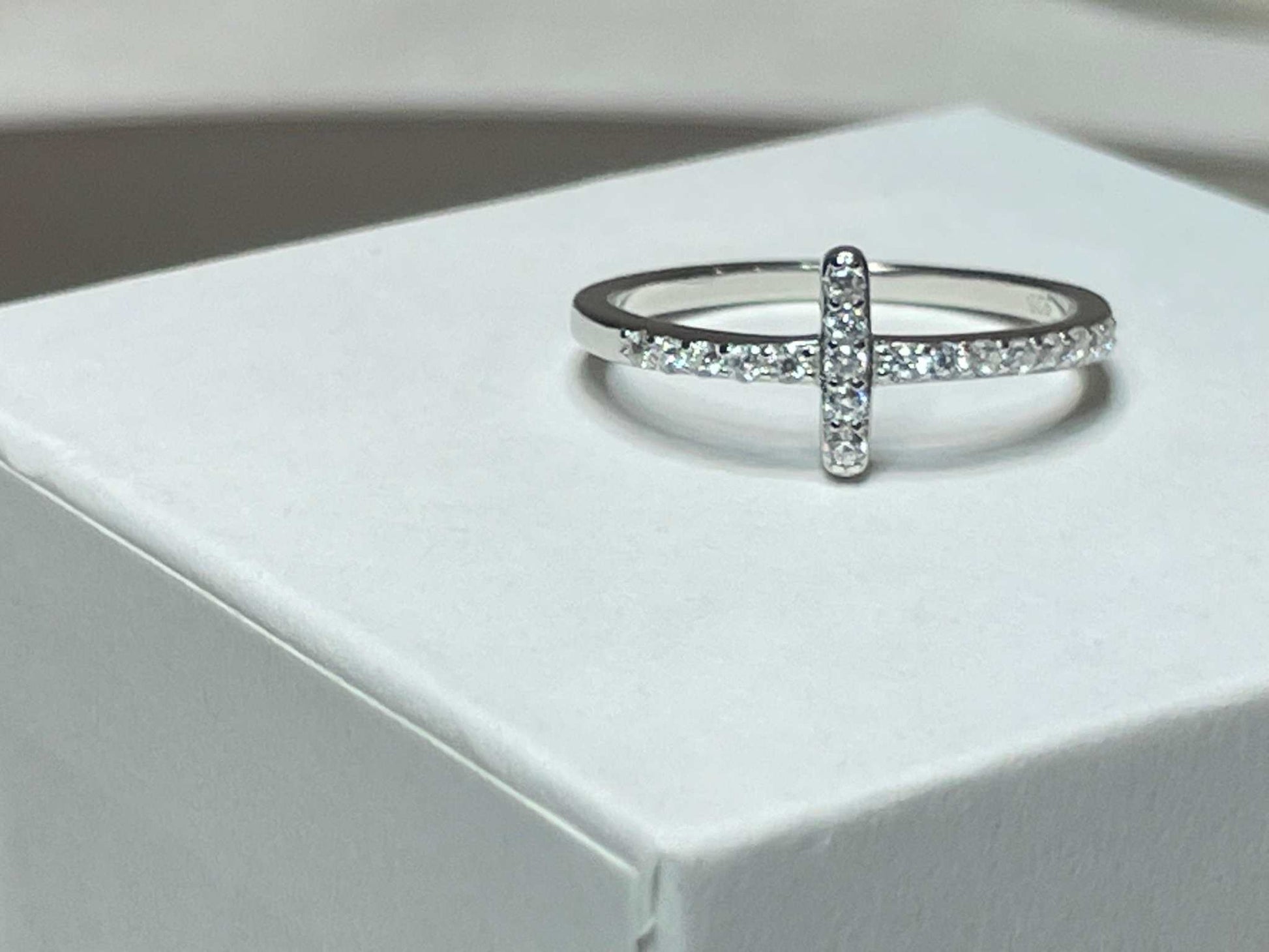 SideWays Cross Ring- Sterling Silver