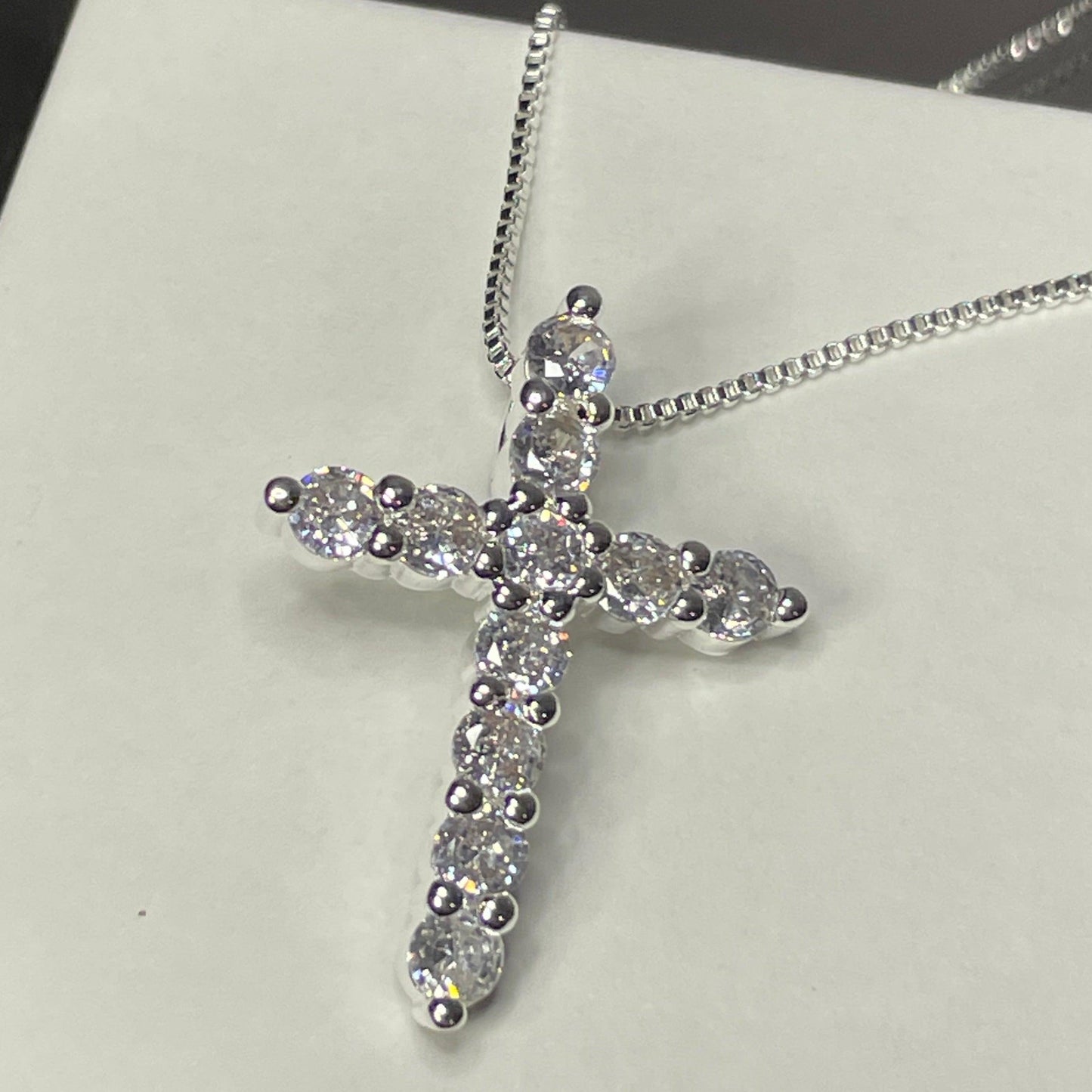 Cross Pendant Necklace- Cubic Zirconia