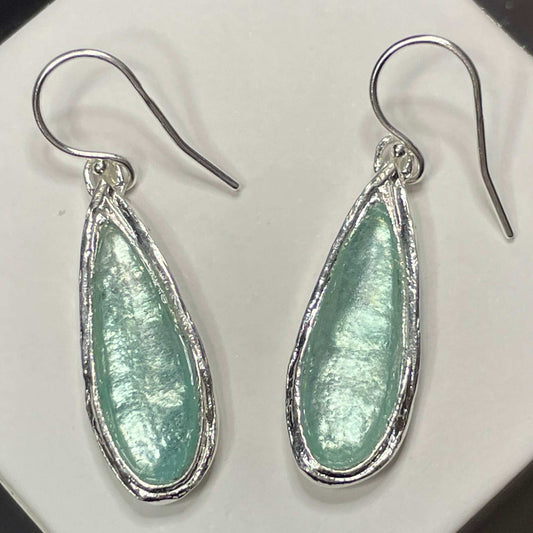 Rain Drop Roman Glass Earrings