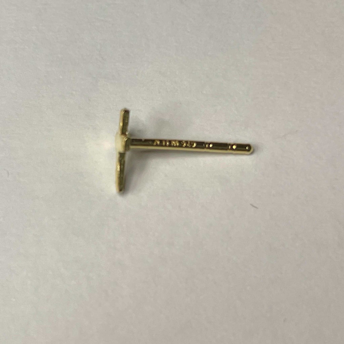 Cross Stud Earrings- 14k Gold