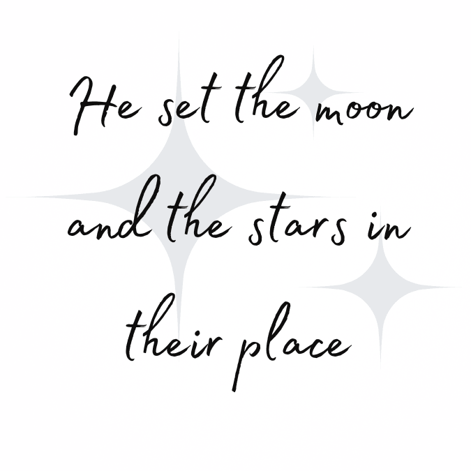 He hung the moon and stars, Gold and Rose Gold Moon and Stars Ring, God's Promises, Christian Gift Ideas, Meaningful Jewelry