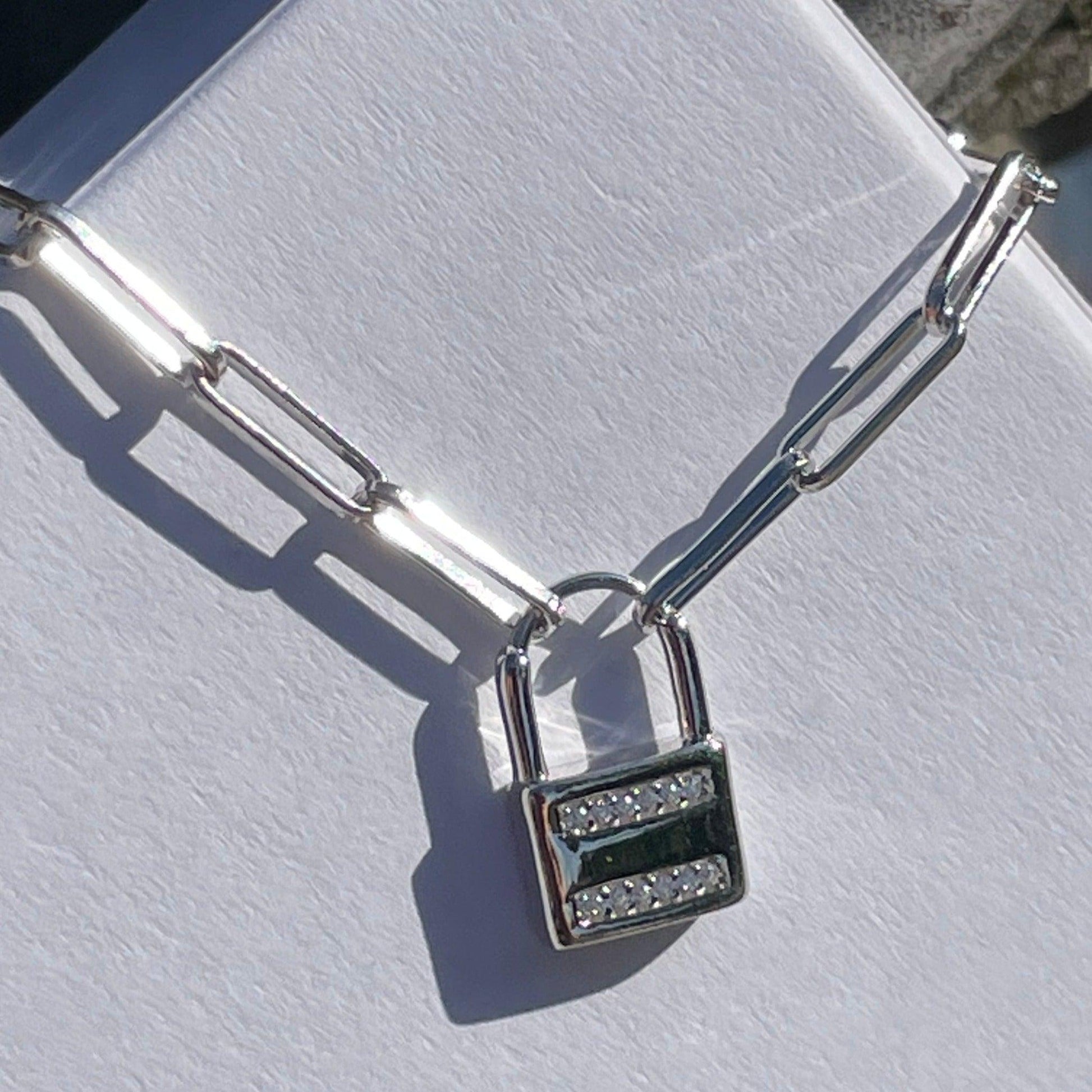 Silver Lock Toggle Bracelet