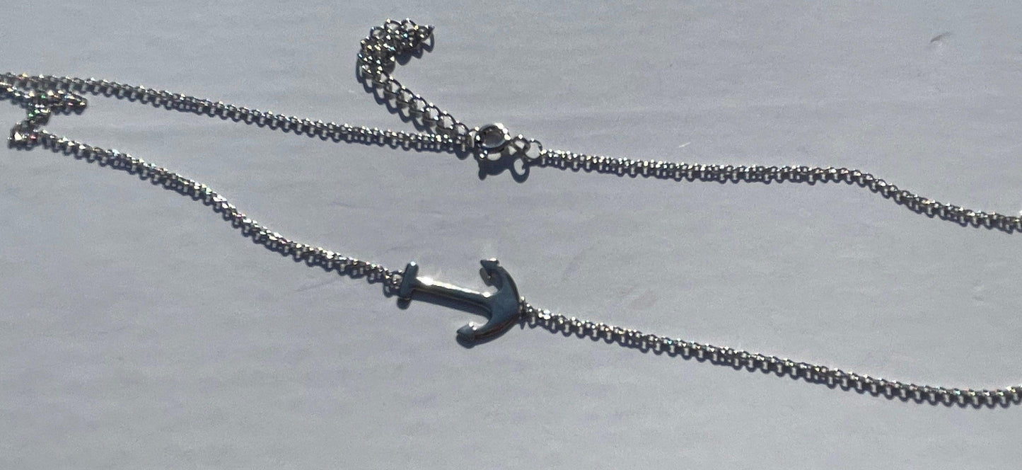 Sideways Anchor Necklace