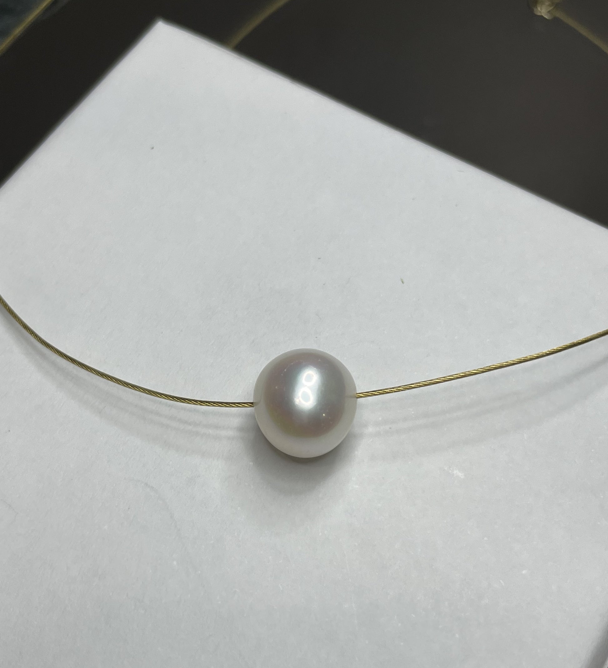 Freshwater Pearl Necklace- Gold - Gravie's
