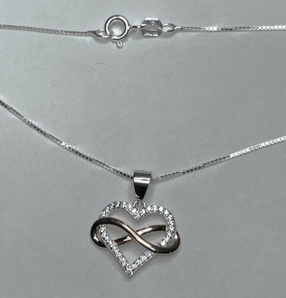 Mom's Two-Tone Heart Necklace
