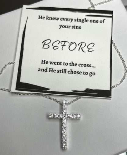 Cross Pendant Necklace- Sterling Silver