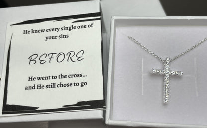 Cross Pendant Necklace- Sterling Silver