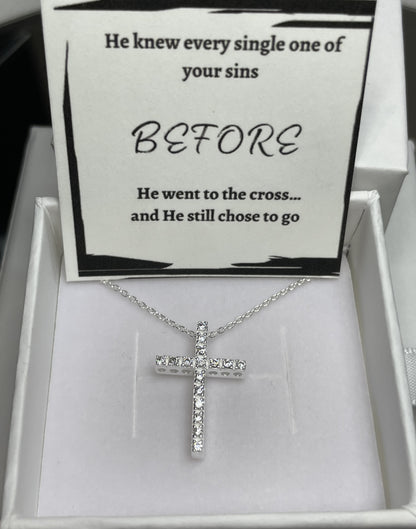 Cross Pendant Necklace- Sterling Silver