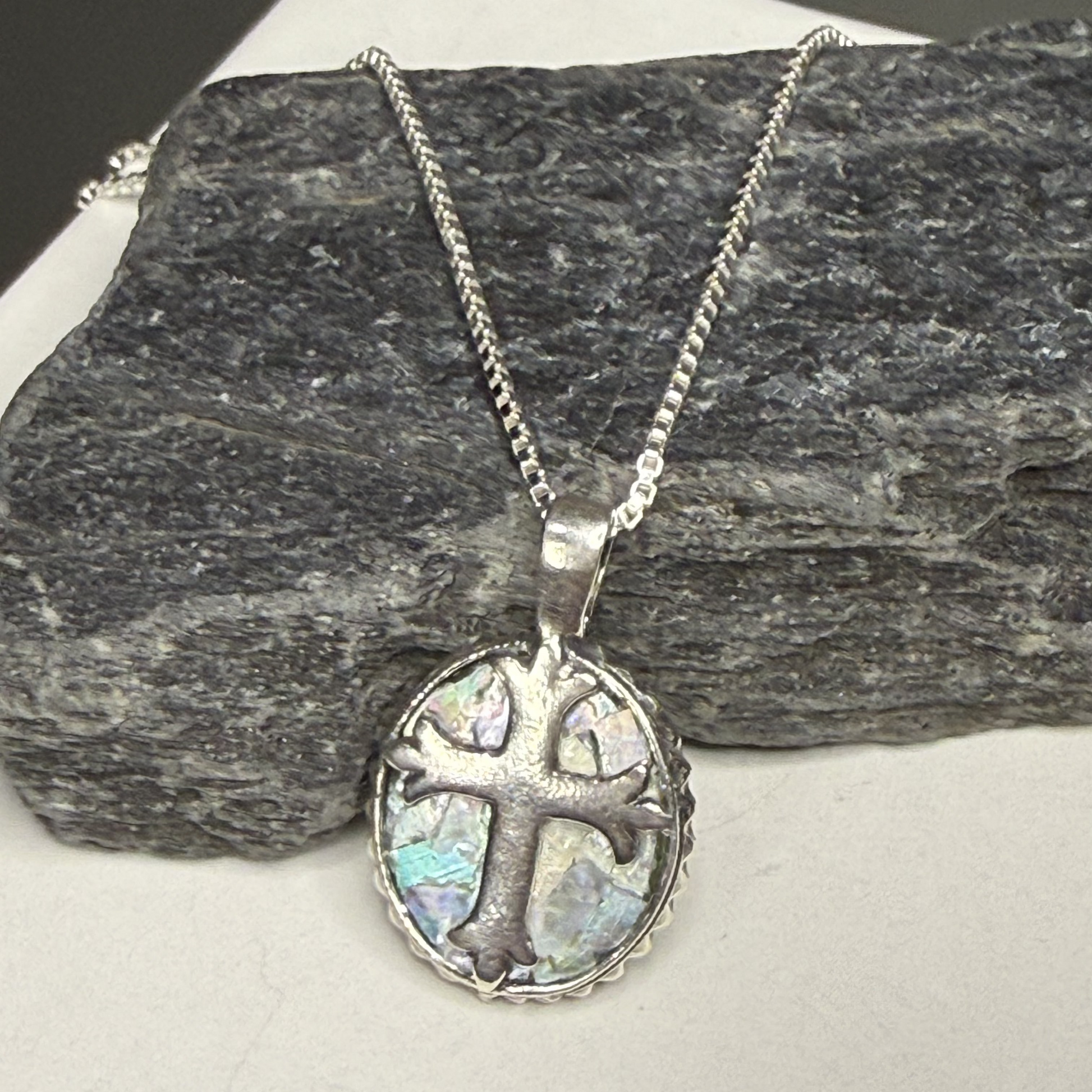 Oval Cross Necklace