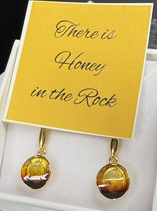 Amber Honey from the Rock Earrings