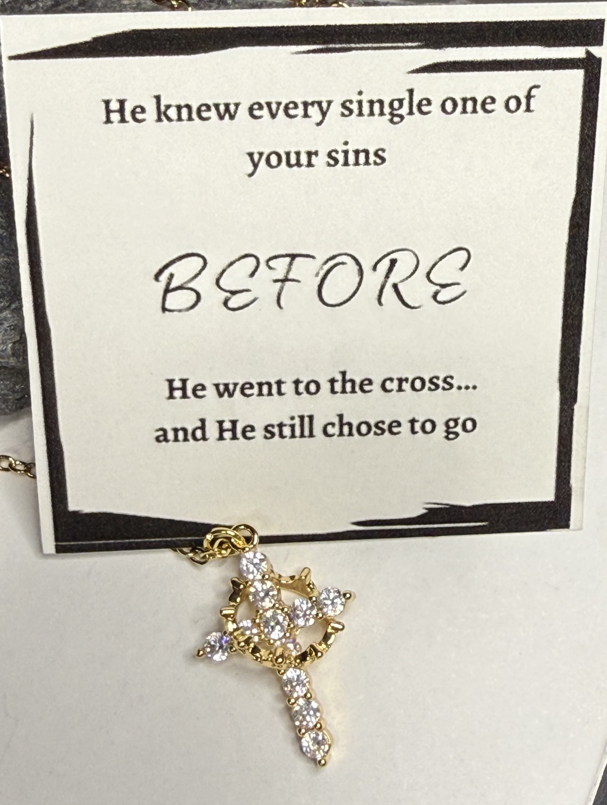 Cross and Crown Necklace