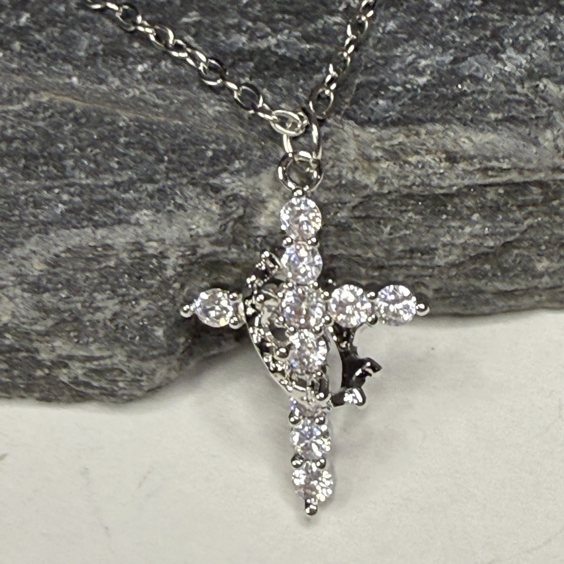 Cross and Crown Necklace