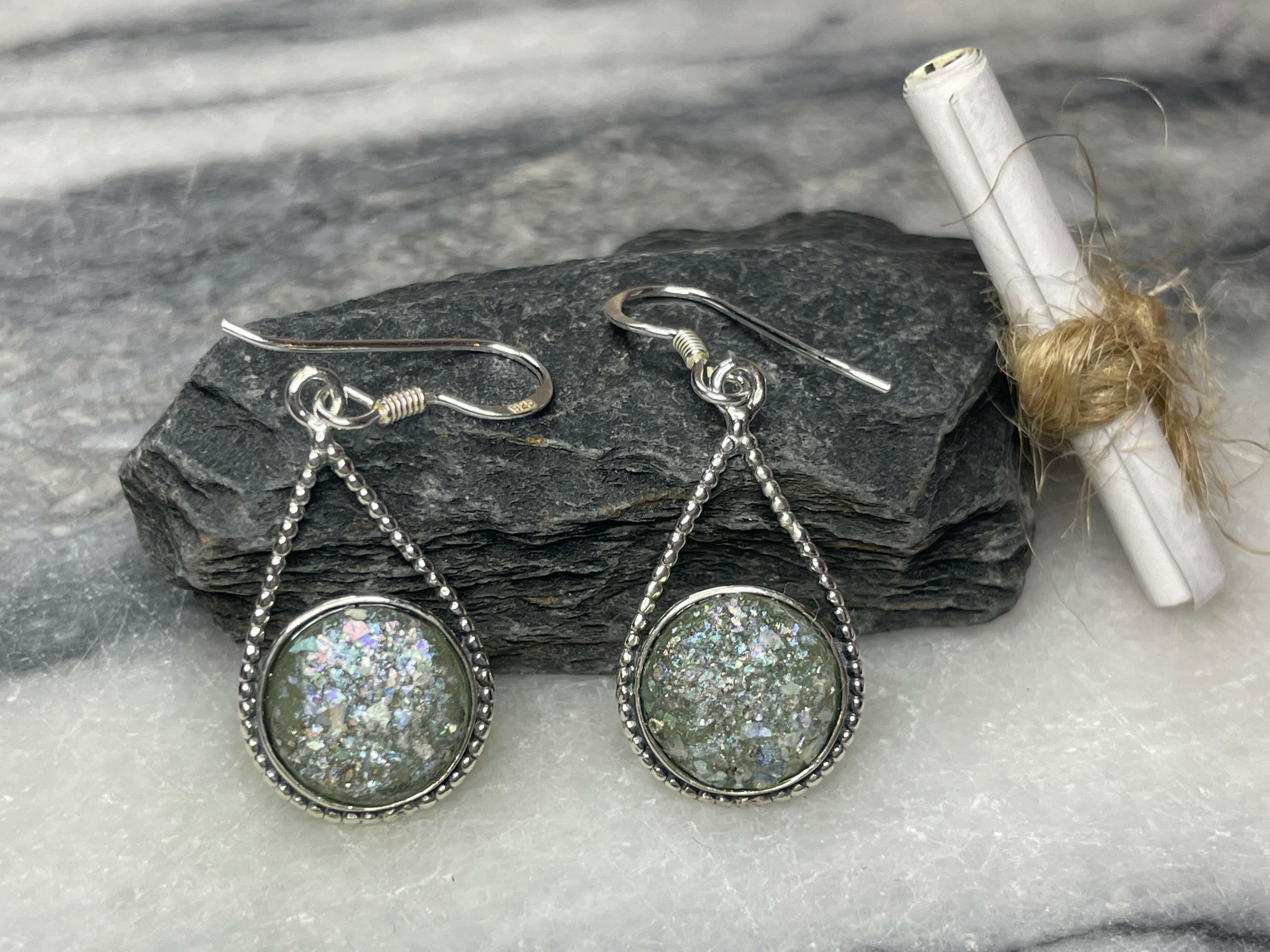 Amazon.com: White Druzy Teardrop Sterling Silver Pear Drop Earrings- 1.4  Inch Length- Women's Jewelry Gift : Handmade Products