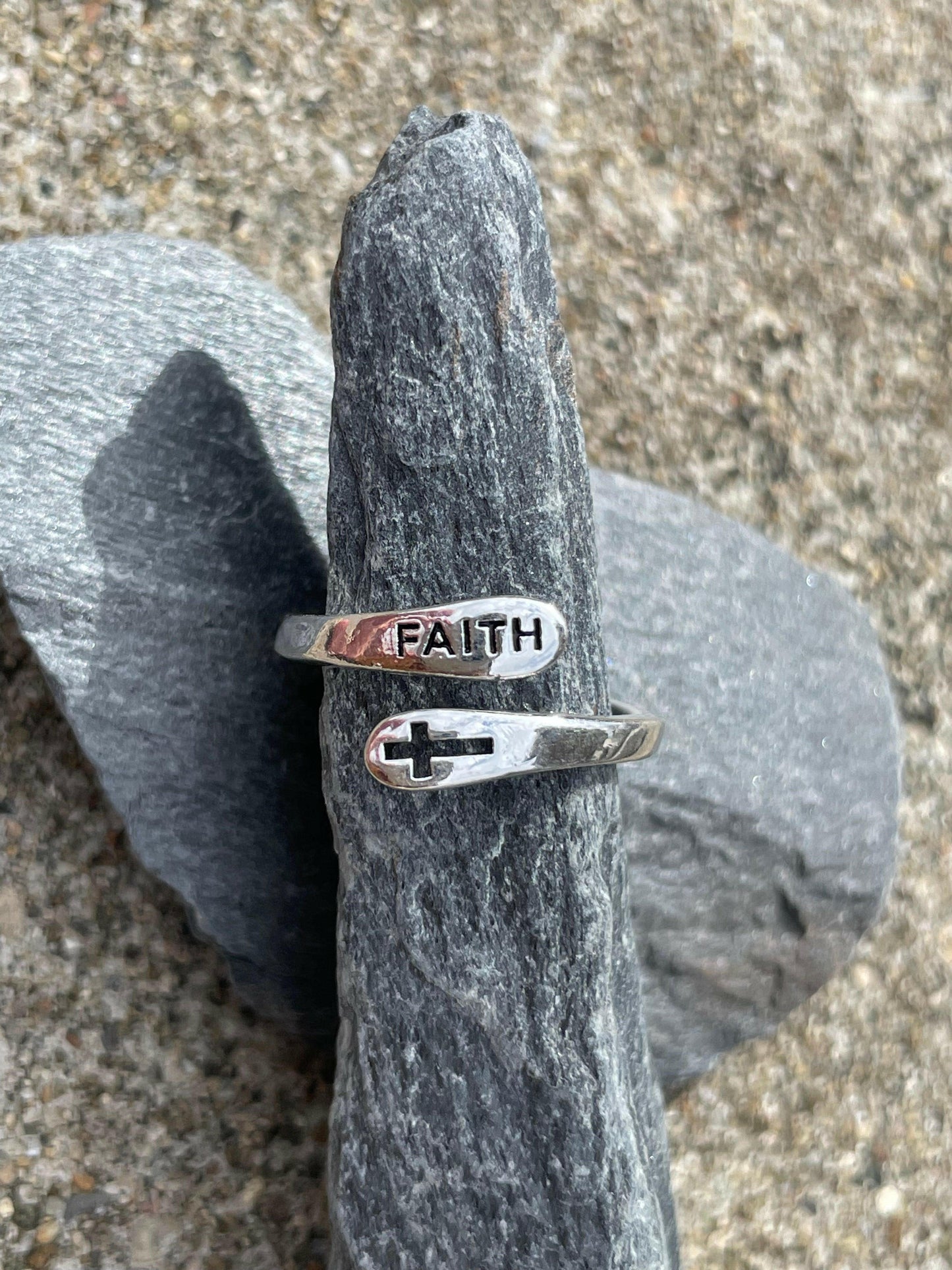 Adjustable Faith Ring with Cross