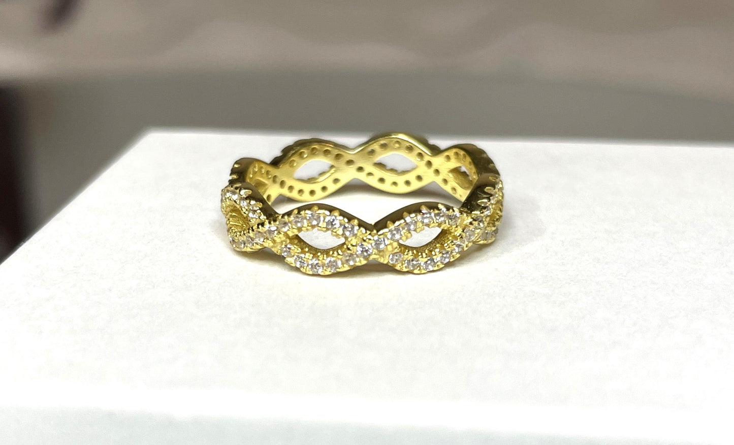 infinity ring- gold