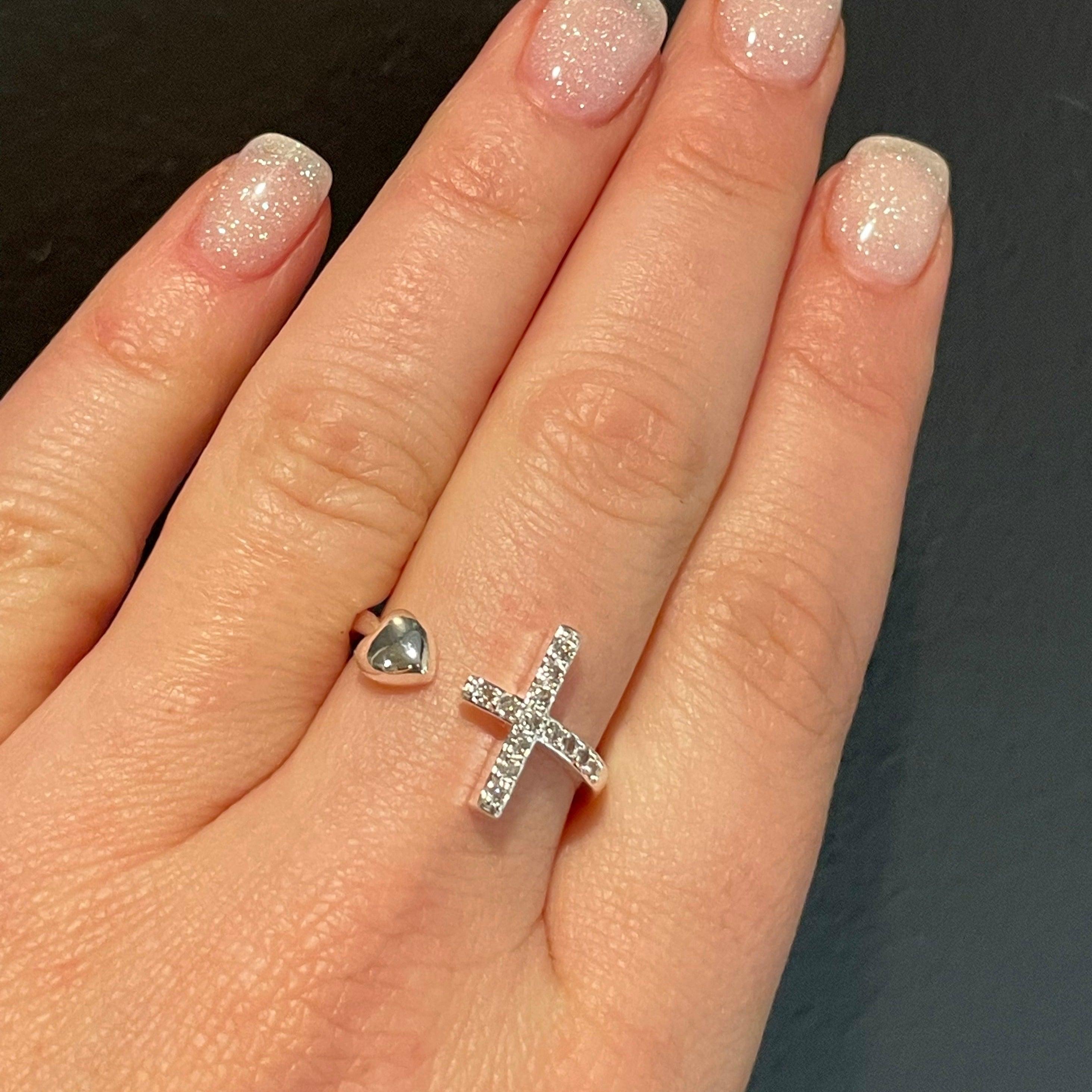 Christian Cross Adjustable Ring | How to wear rings, Christian cross, Adjustable  rings