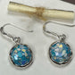 Hammered Edge Roman Glass Earrings